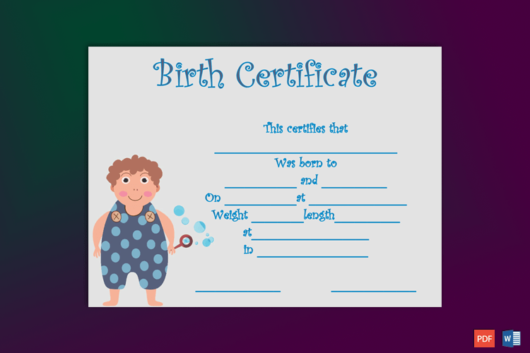 Birth-Certificate-Template-(Boy,-#4342)-Preview