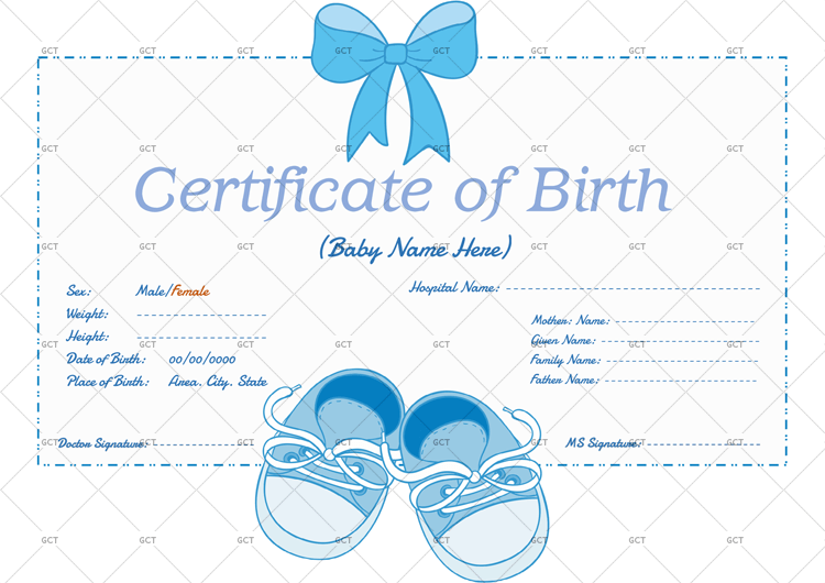 Blue-Shoes-Themed-Birth-Certificate