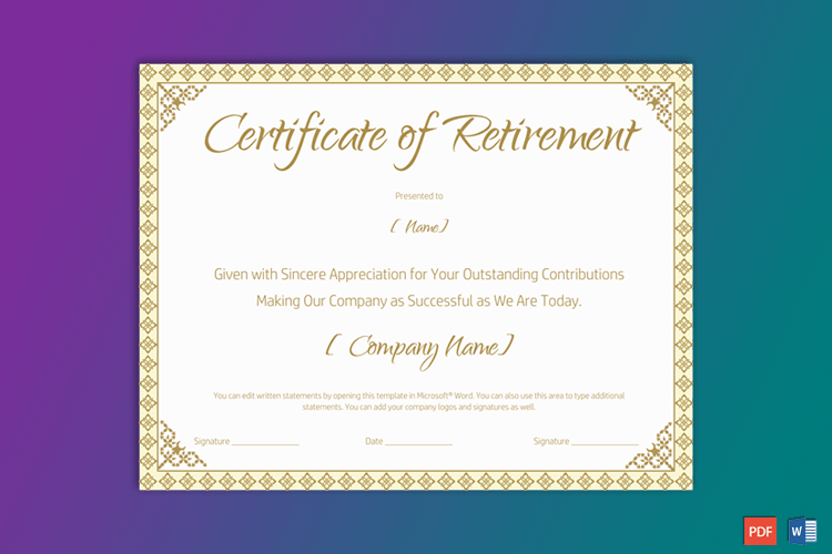 Certificate Of Appreciation Template